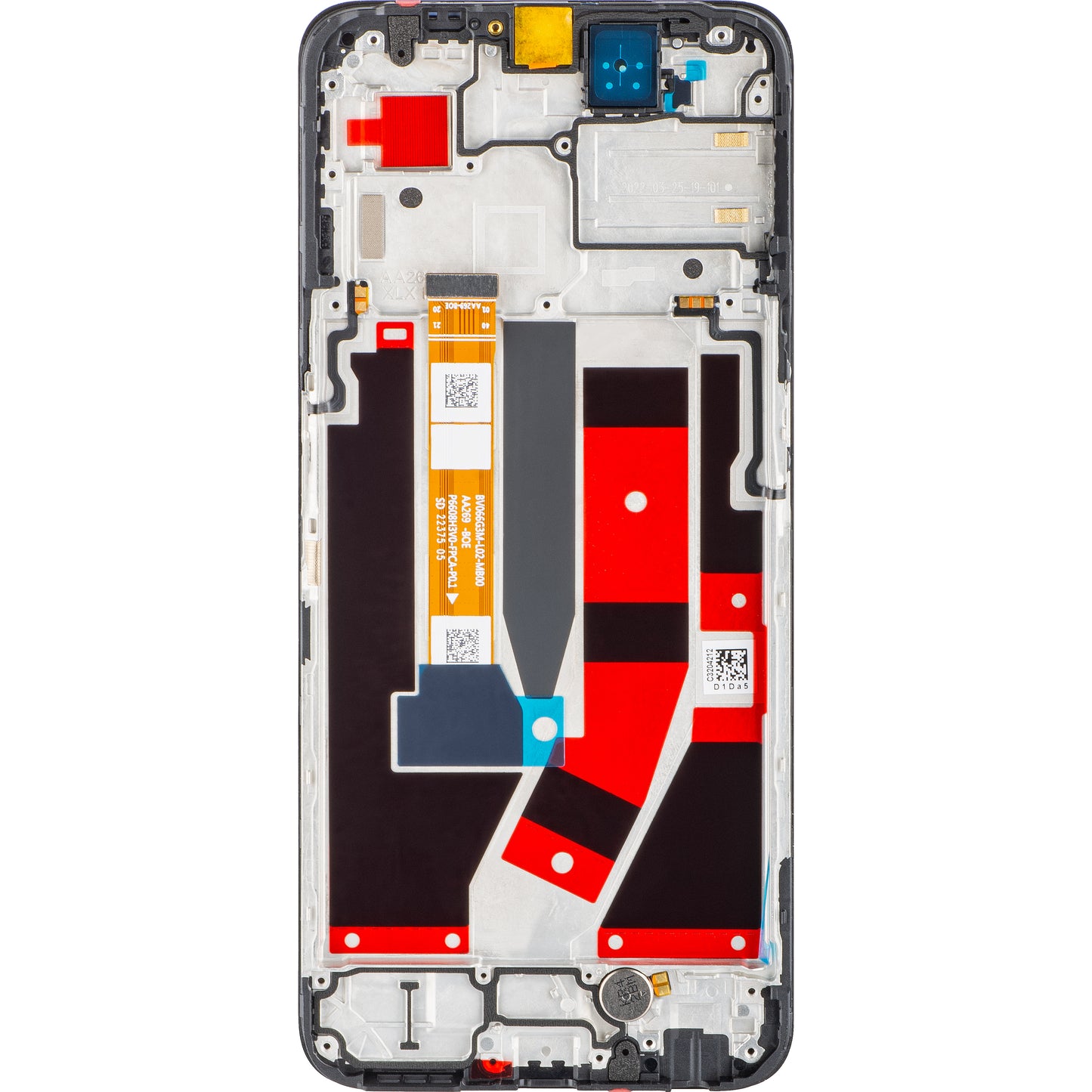 Berøringsskjerm Oppo A77 5G, med ramme, svart, servicepakke 413010192