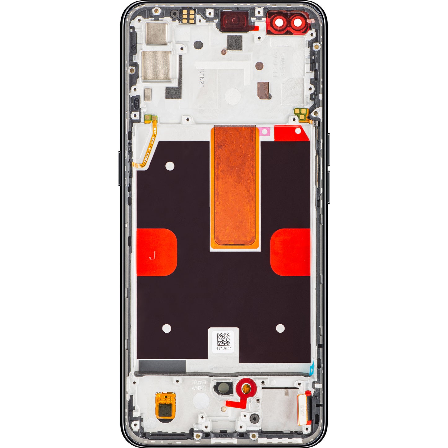 Berøringsskjerm Oppo Reno4 5G, med ramme, Space Black, Service Pack 4904705