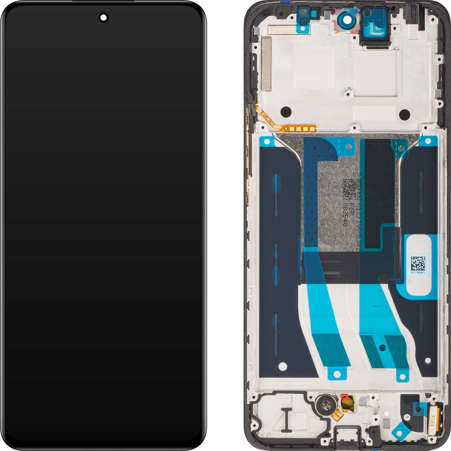 Berøringsskjerm Realme 13 4G / 12 4G, innrammet, svart, servicepakke 621029000225