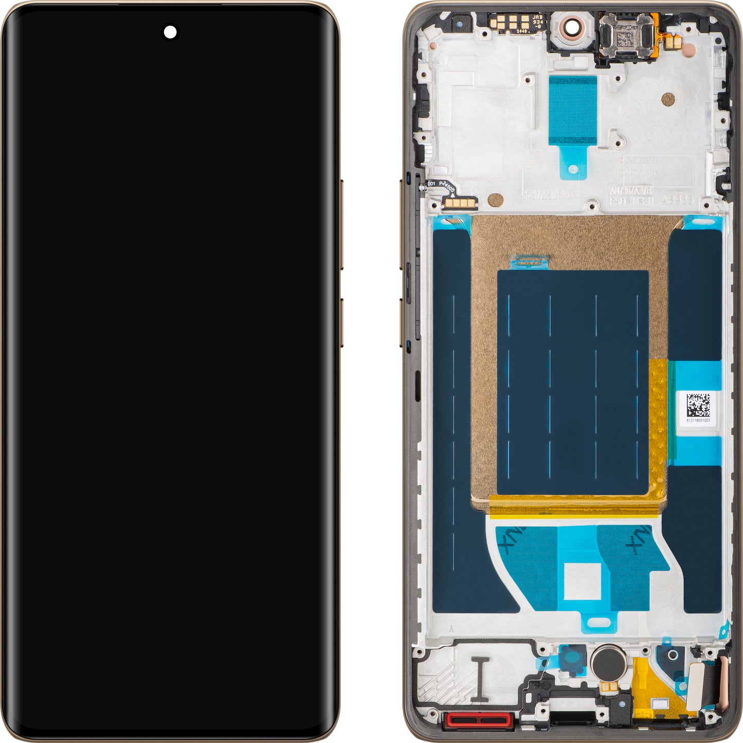 Display med Touchscreen Realme 14 Pro, med ramme, Hvit (Pearl White), Swap 621029000423