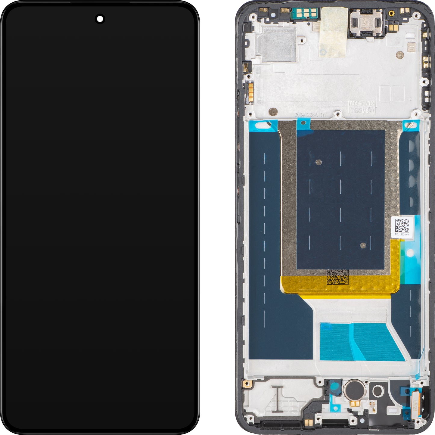 Display med Touchscreen Realme 14 / P3, med ramme, Svart, Service Pack 621039000086