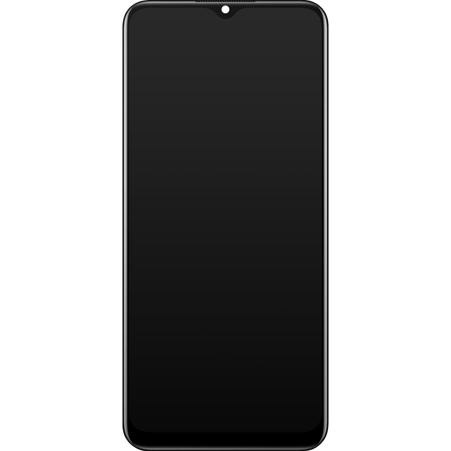 Display med berøringsskjerm Realme C25Y, med ramme, svart, Servicepakke 4908854