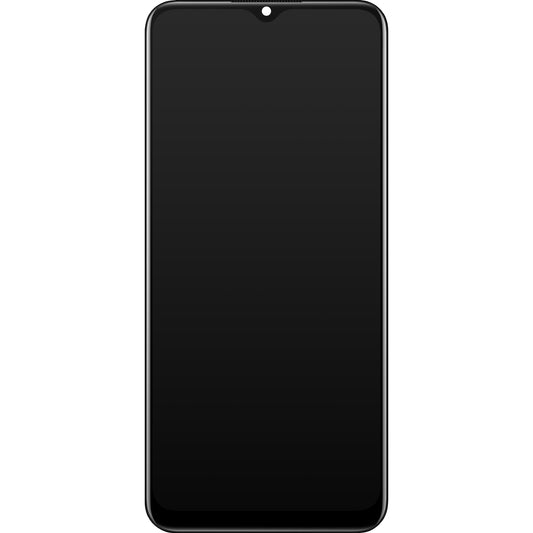 Display med berøringsskjerm Realme C25Y, med ramme, svart, Servicepakke 4908854