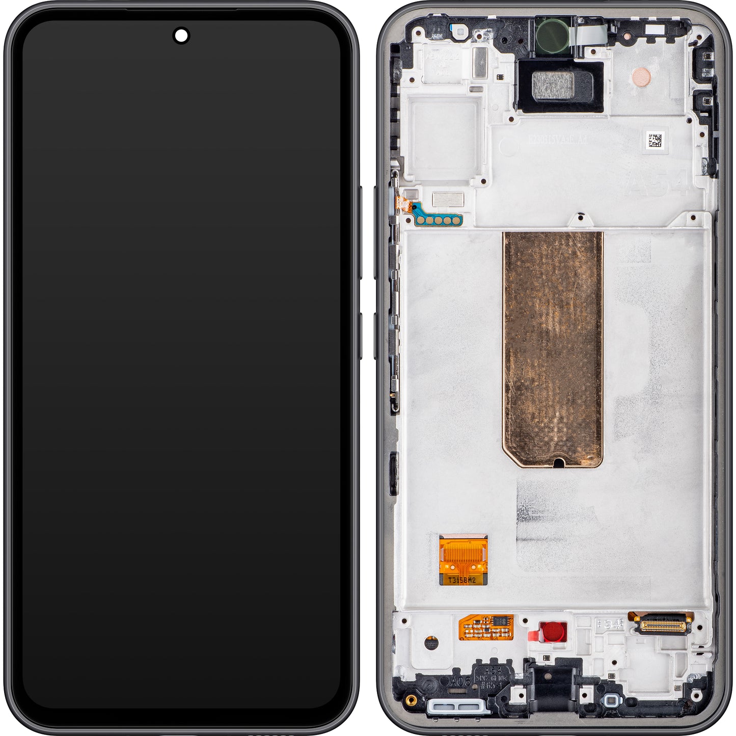 Berøringsskjerm Samsung Galaxy A54 A546, med ramme, svart (grafitt), Servicepakke GH82-31231A