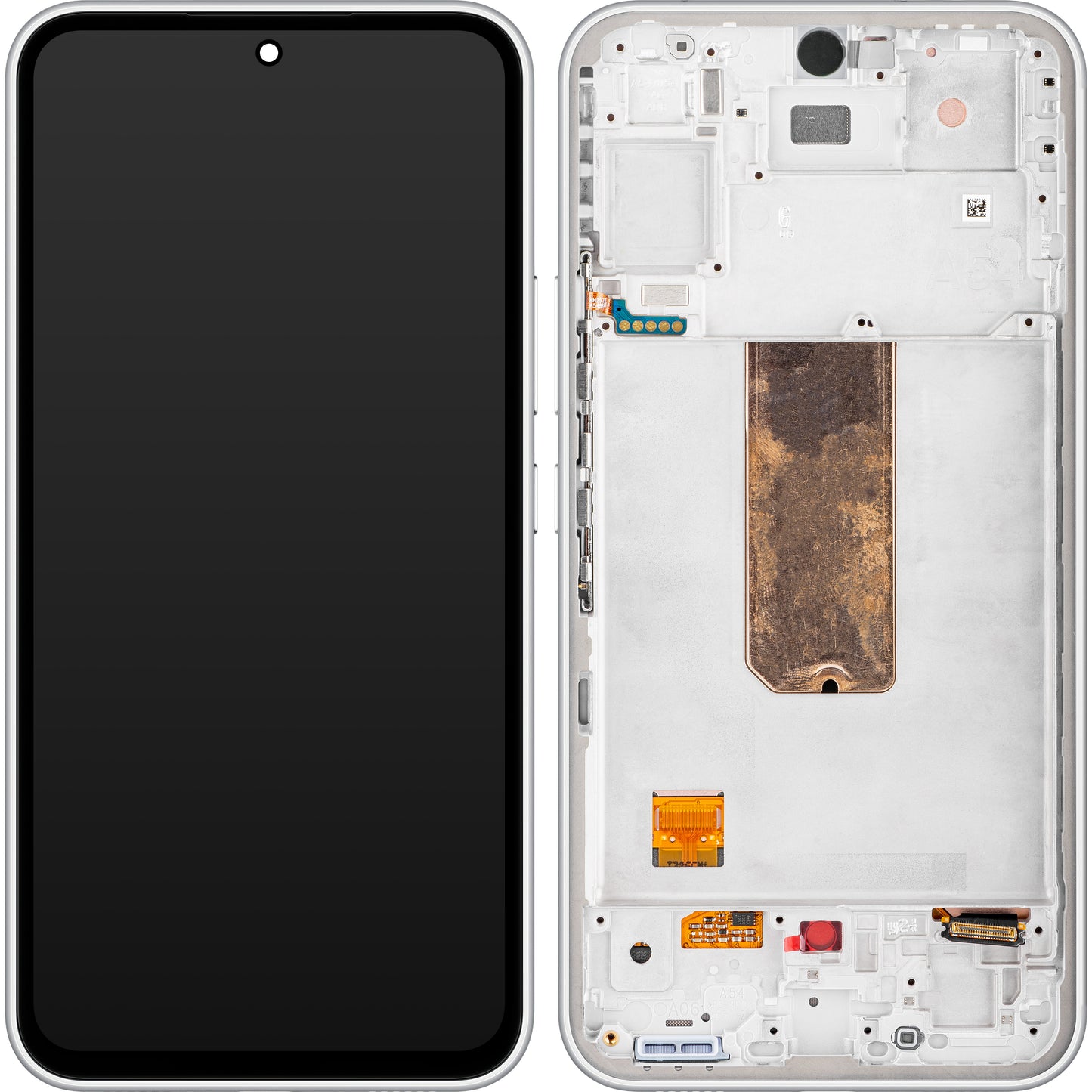 Samsung Galaxy Galaxy A54 A546 berøringsskjerm med ramme, hvit, servicepakke GH82-3121231B