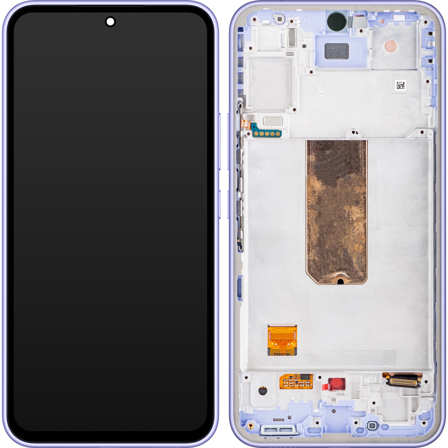 Berøringsskjerm Samsung Galaxy A54 A546, med ramme, lilla, Service Pack GH82-3121231D
