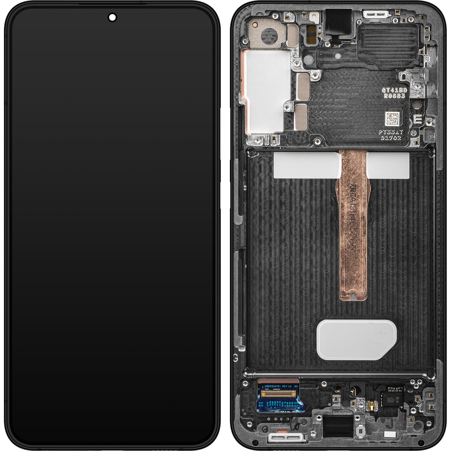 Berøringsskjerm Samsung Galaxy S22+ 5G S906, med ramme, grå, servicepakke GH82-27500E