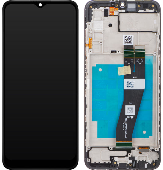 Berøringsskjerm Samsung Galaxy Galaxy A03s A037, med ramme, versjon G, svart, servicepakke GH81-21233A