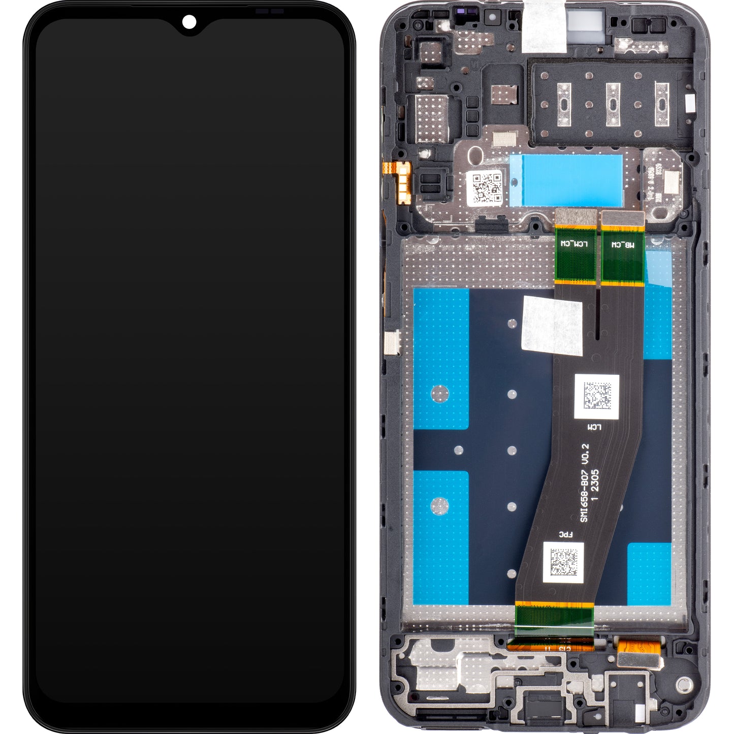 Berøringsskjerm Samsung Galaxy A14 A145, med ramme, Europa-versjon, svart, Service Pack GH81-23540A