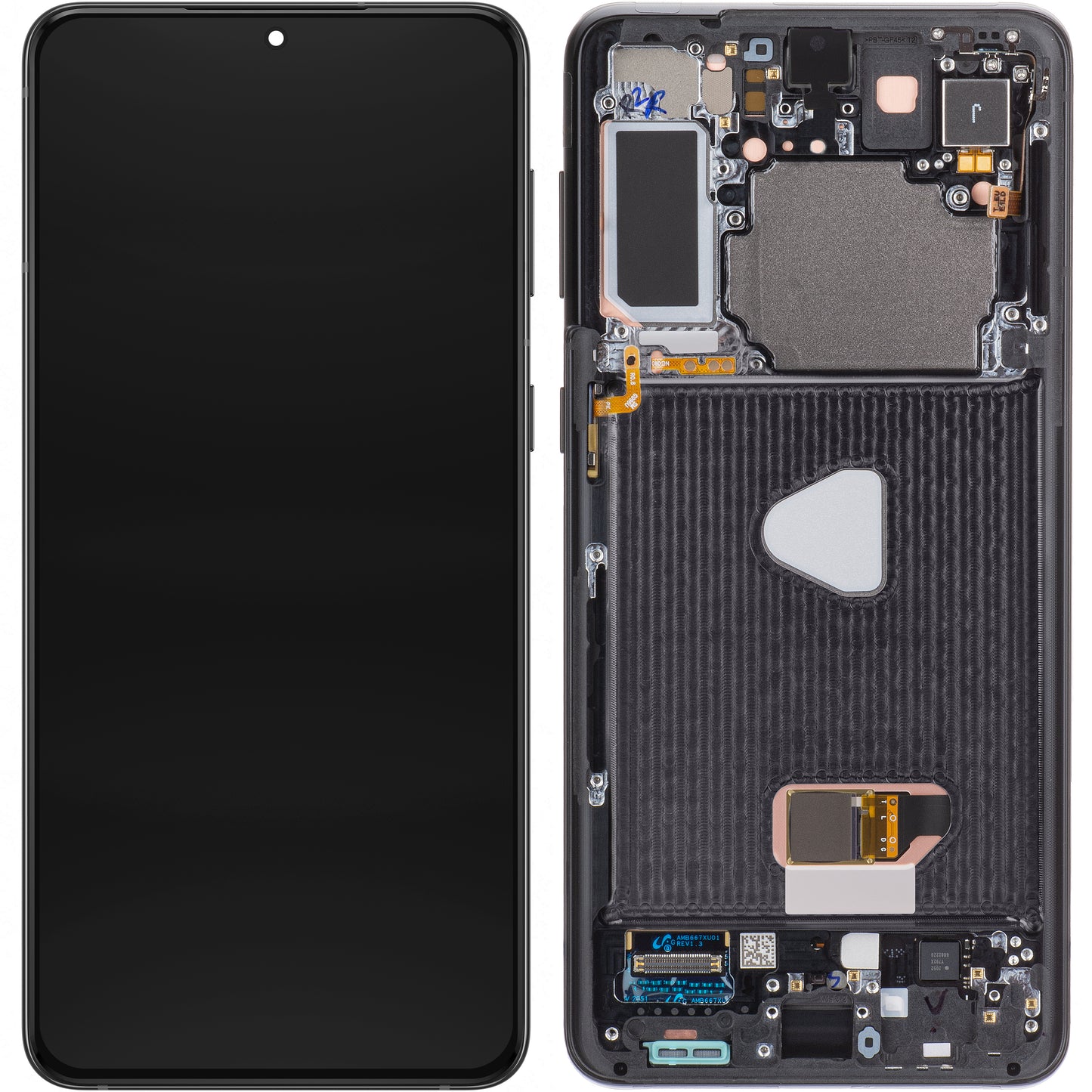 Berøringsskjerm Samsung Galaxy S21+ 5G G996, med ramme, svart, servicepakke GH82-2727268A