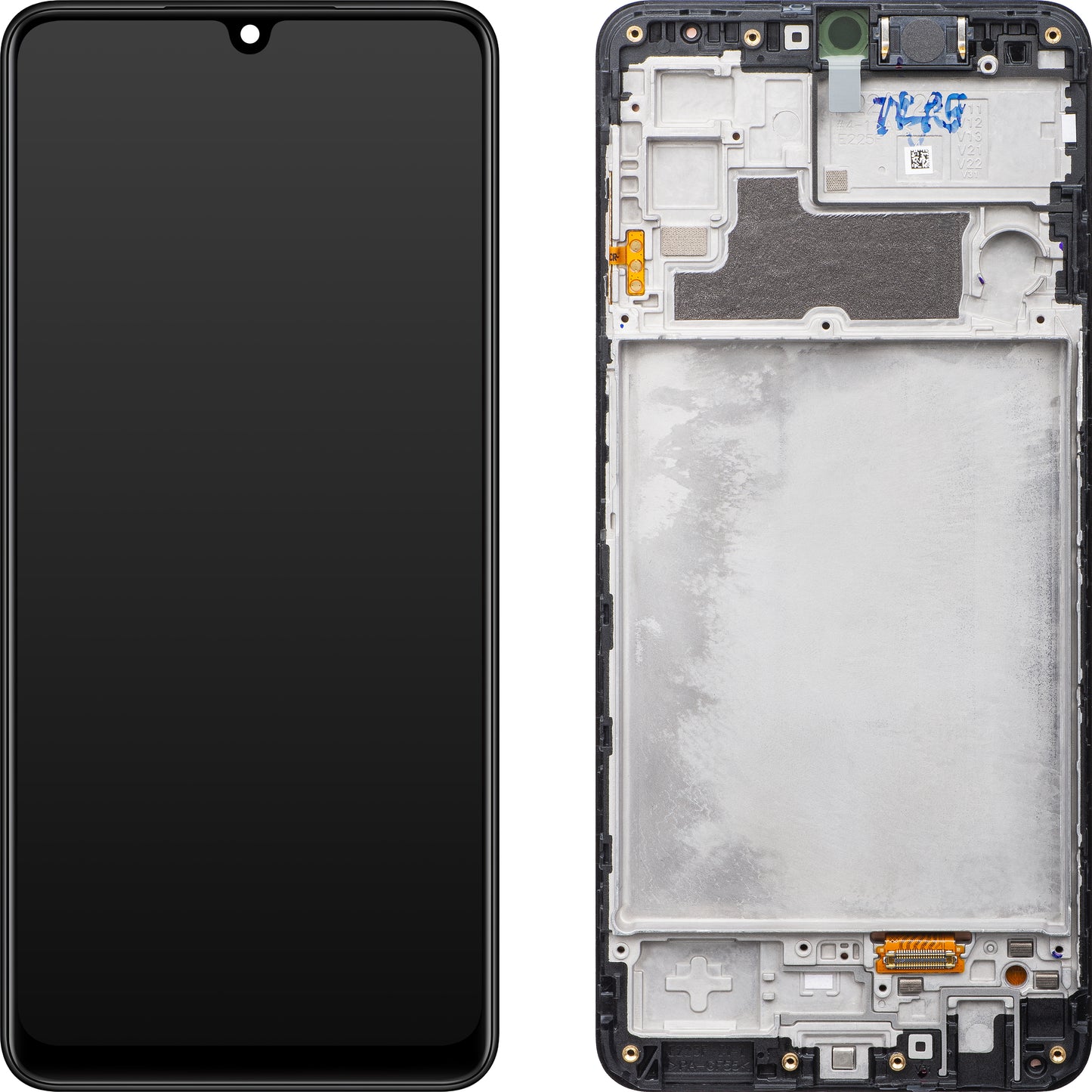 Berøringsskjerm Samsung Galaxy Galaxy M22 M225, med ramme, svart, servicepakke GH82-2615153A