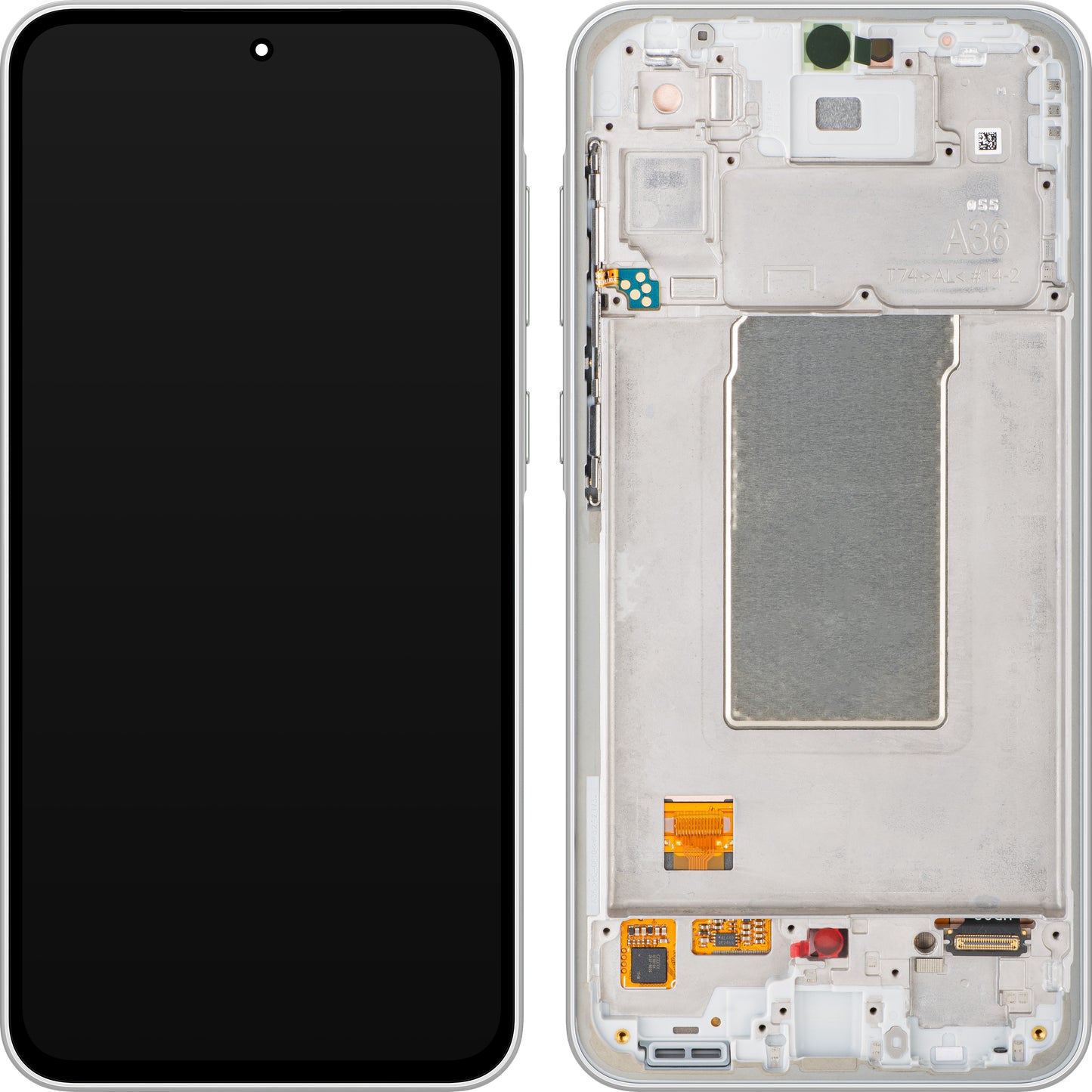 Display med Touchscreen Samsung Galaxy A36 A366, med Ramme, Hvit, Service Pack GH82-36841B