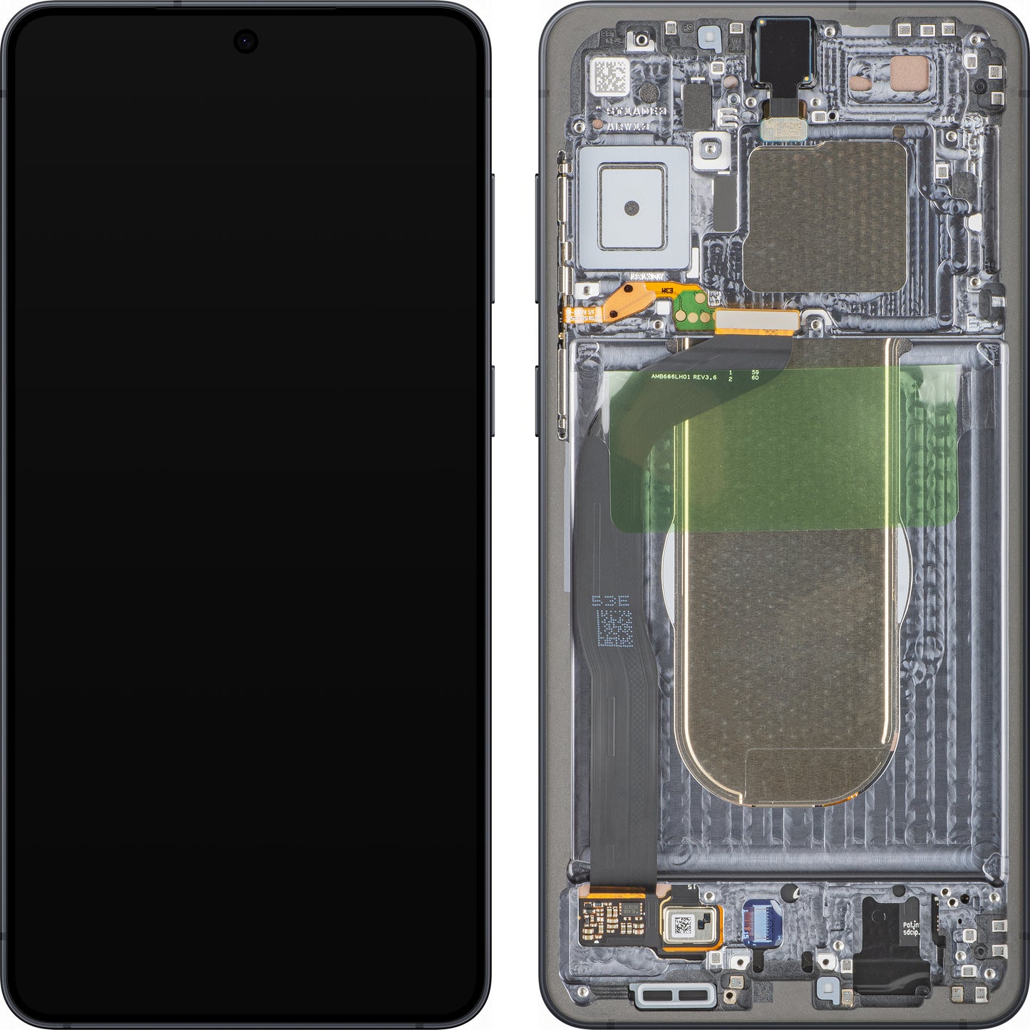 Display med Touchscreen Samsung Galaxy S25 Edge S937, med Ramme, Svart (Titanium Jetblack), Service Pack GH82-37224C