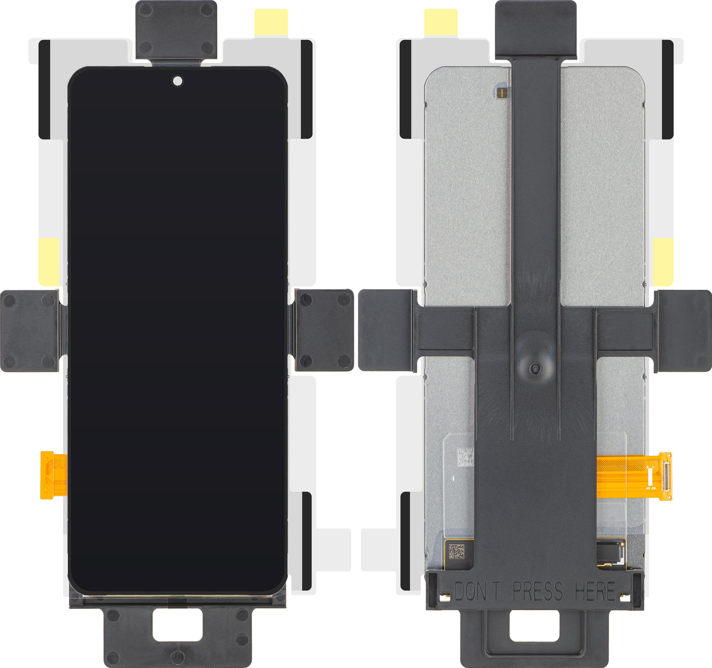 Display med berøringsskjerm Samsung Galaxy Z Flip4 F721, Under Inner, Service Pack GH96-15162B