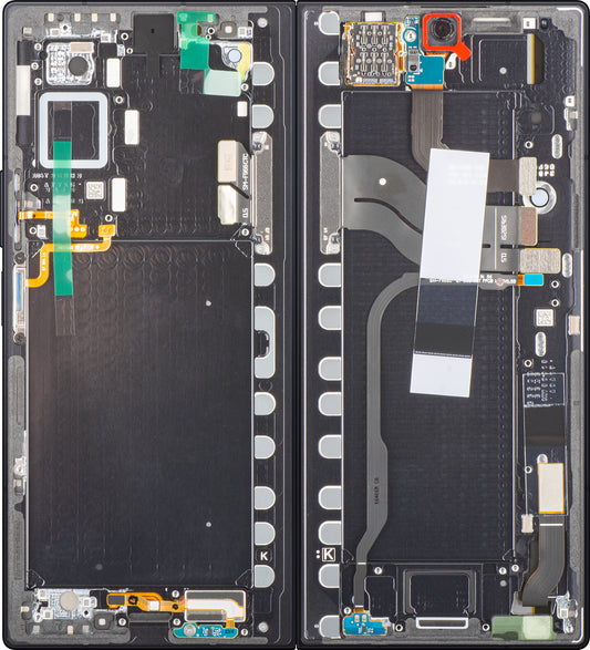 Samsung Galaxy Z Fold7 F966 berøringsskjermdisplay med ramme, under inner, svart (Jet Black), servicepakke GH82-37548C
