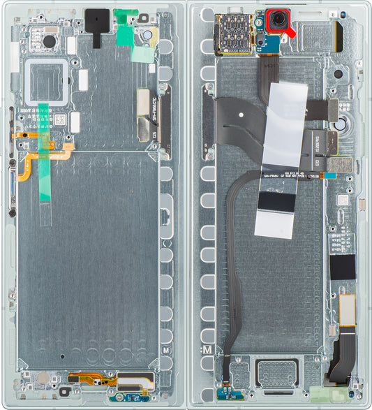 Samsung Galaxy Z Fold7 F966 berøringsskjermdisplay, med ramme, under inner, grønn (mint), servicepakke GH82-37548D