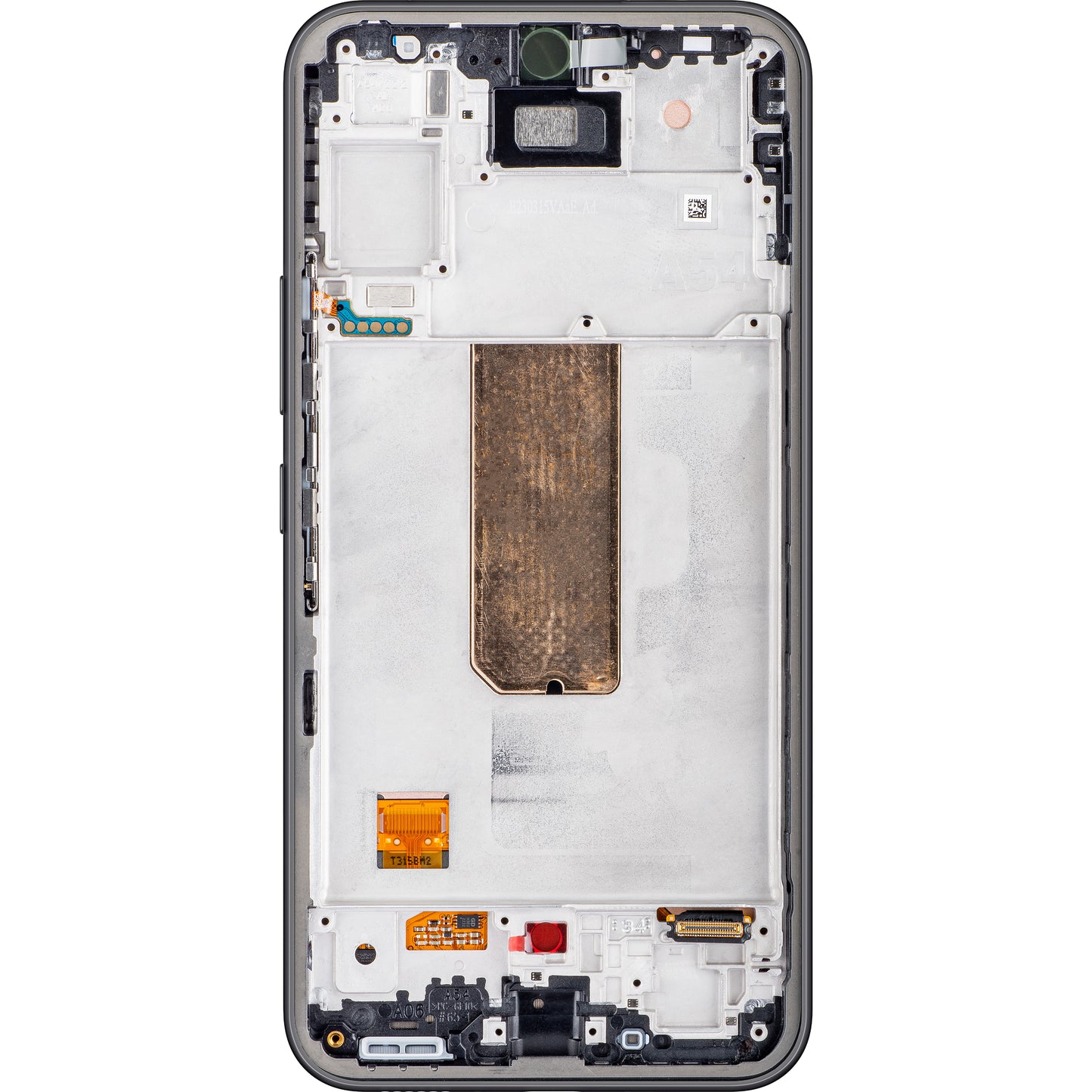 Berøringsskjerm Samsung Galaxy A54 A546, med ramme, svart (grafitt), Servicepakke GH82-31231A