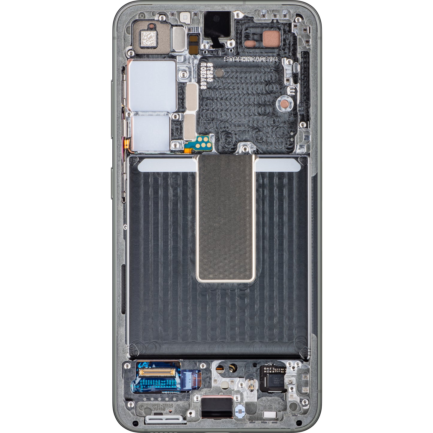 Berøringsskjerm Samsung Galaxy S23 S911, med ramme, grønn, Service Pack GH82-30480C