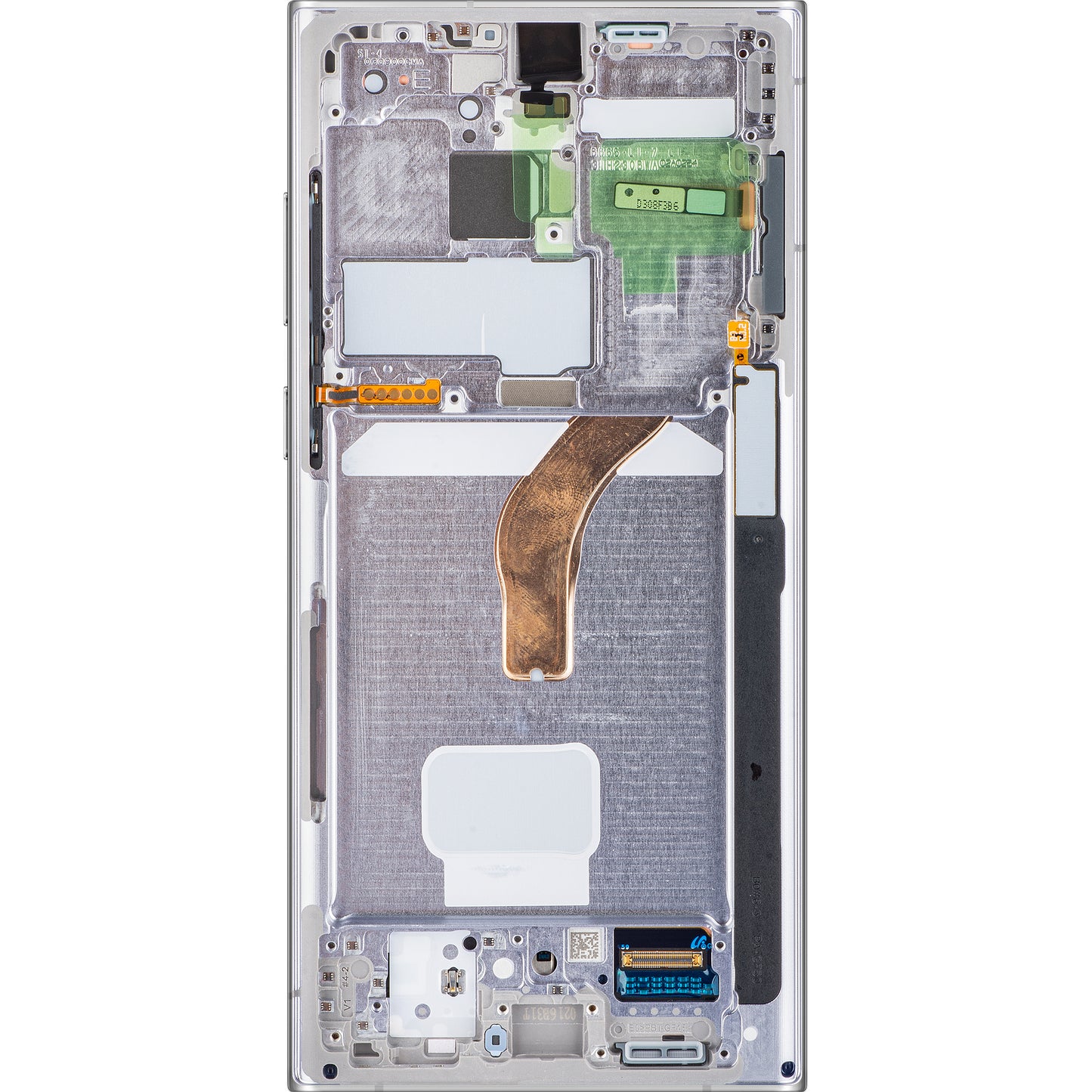 Samsung Galaxy S22 Ultra 5G berøringsskjerm S908, med ramme, hvit, servicepakke GH82-2747488C