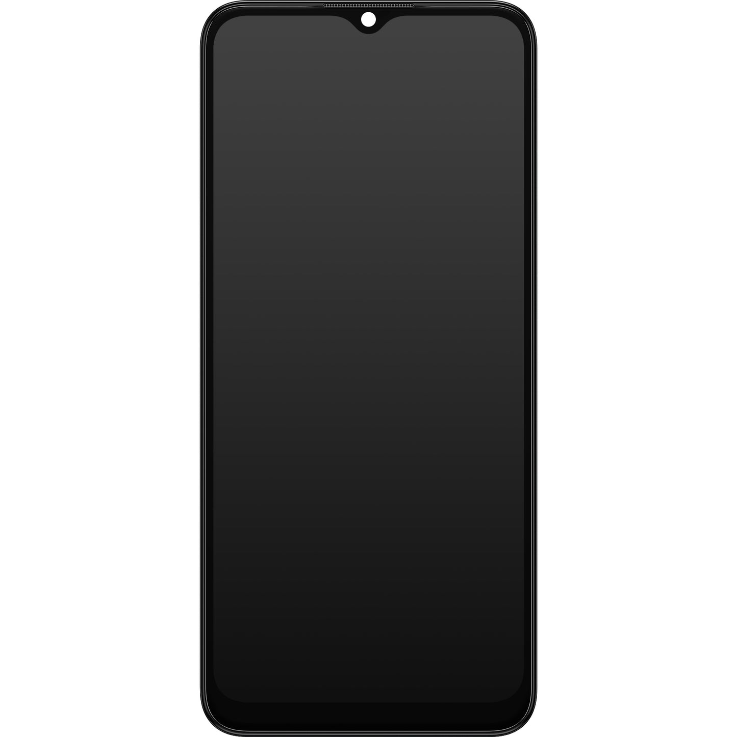 Berøringsskjerm Samsung Galaxy A03 A035, med ramme, G-versjon, svart, servicepakke GH81-21626A