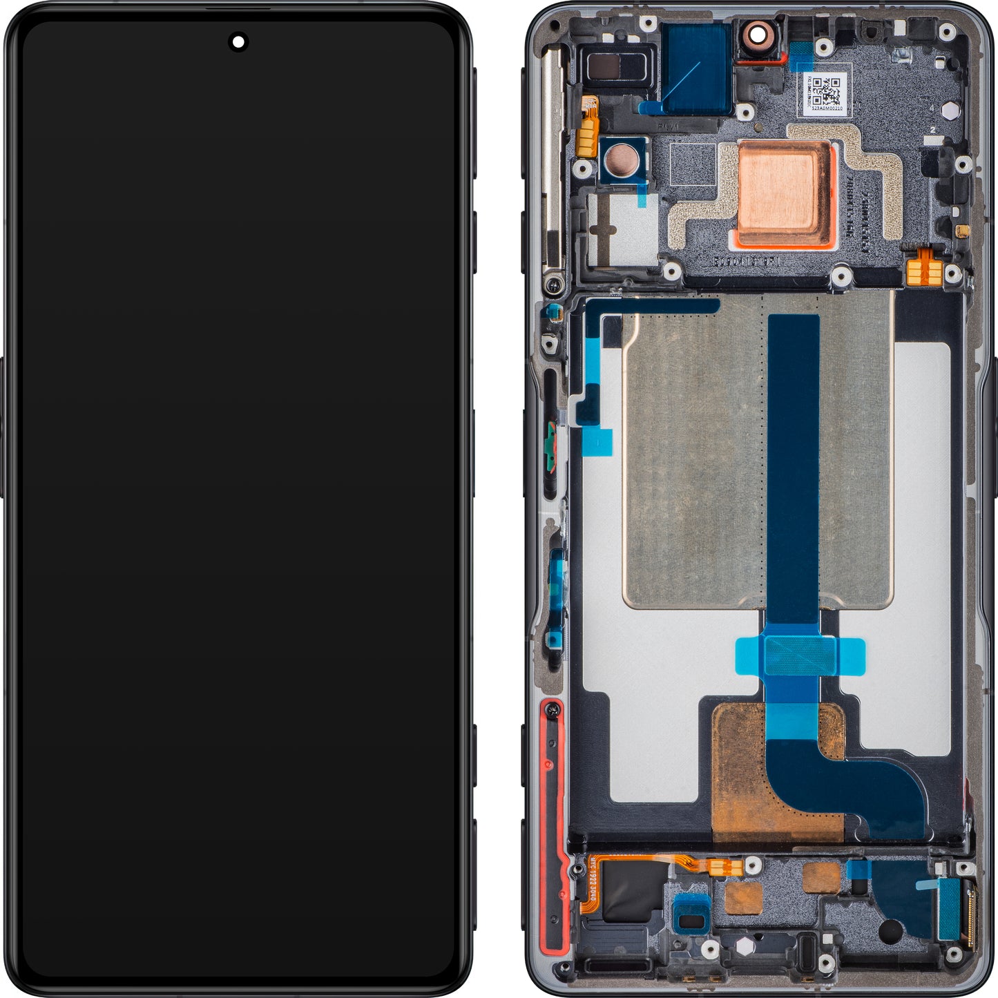 Display med Touchscreen Xiaomi Poco F4 GT, med Ramme, Svart (Stealth Black), Service Pack 5600090L1000