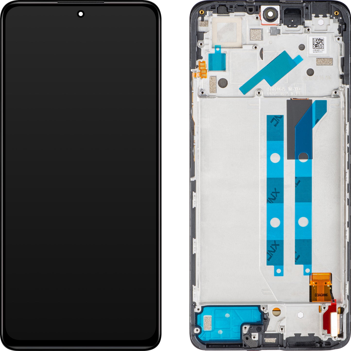 Berøringsskjerm Xiaomi Redmi Note 12 Pro 4G, med ramme, svart, Servicepakke 5600010K6A00