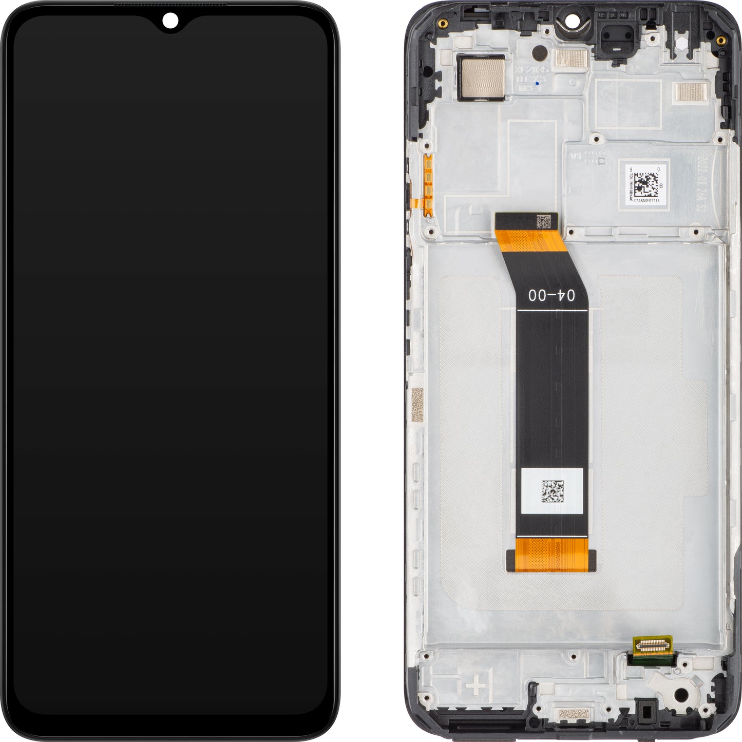Display med Touchscreen Xiaomi Poco M5 / M4 5G / Redmi 10 5G, med ramme, Svart, Service Pack 560005L19P00
