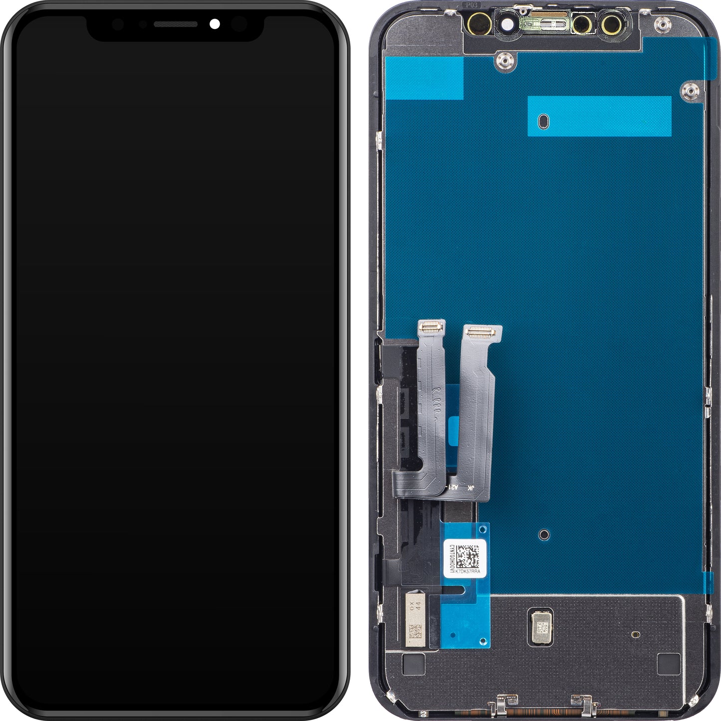 ZY berøringsskjerm for Apple iPhone XR, med ramme, In-Cell LCD-versjon, svart