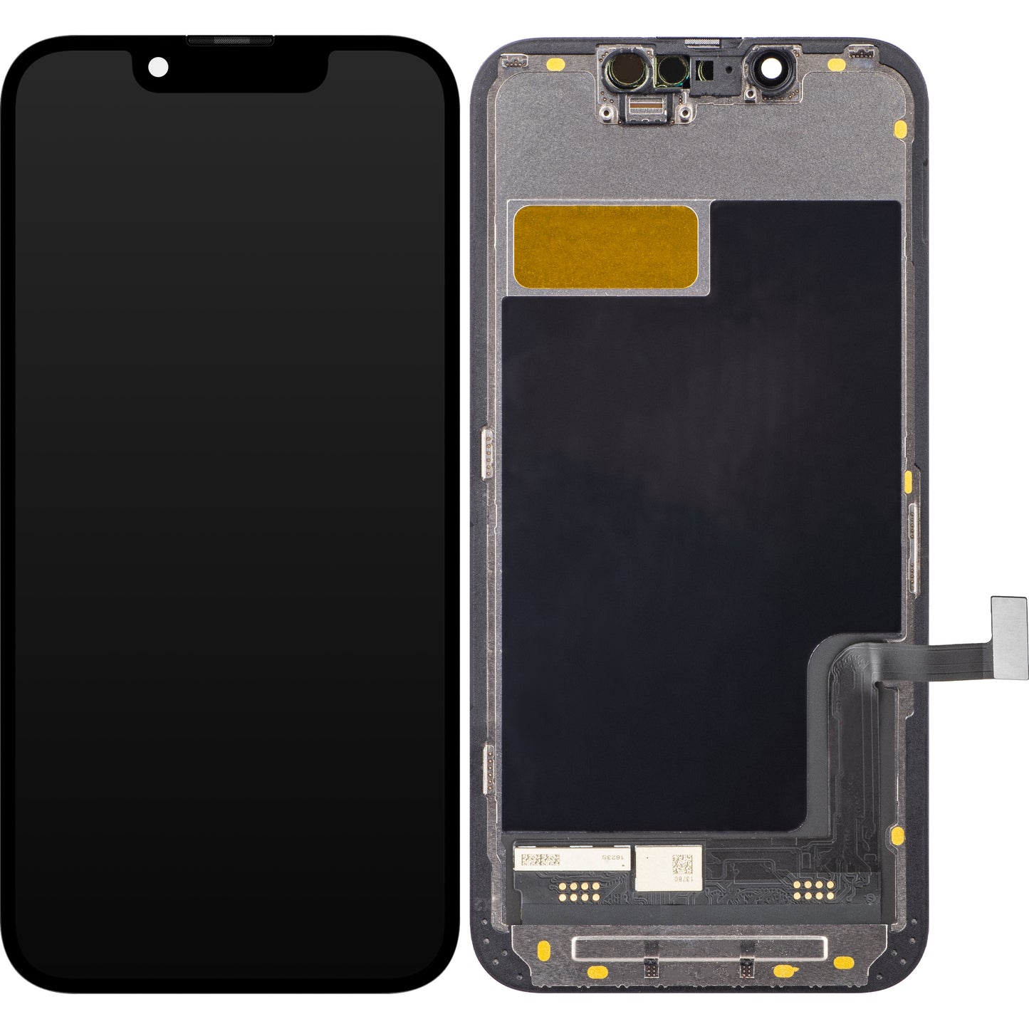 ZY berøringsskjerm for Apple iPhone 13 mini, med ramme, In-Cell IC Movable LCD-versjon, svart