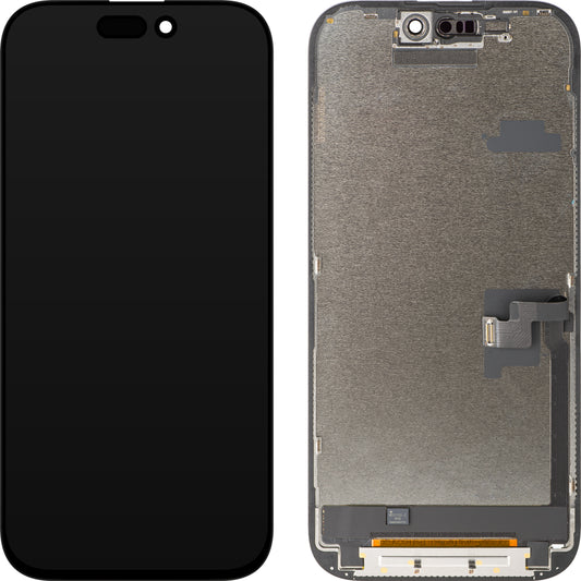 Display med berøringsskjerm ZY for Apple iPhone 16 Pro, med ramme, LCD In-Cell IC Movable-versjon, Svart