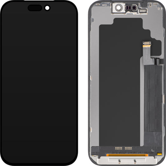 Display med ZY Touchscreen for Apple iPhone 17 Pro, med ramme, LCD In-Cell IC Movable versjon, Svart