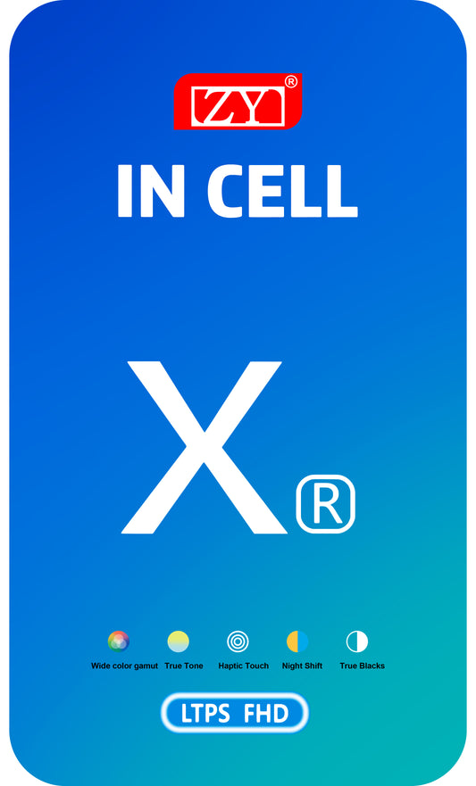 ZY berøringsskjerm for Apple iPhone XR, med ramme, In-Cell LCD-versjon, svart