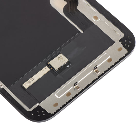 ZY berøringsskjerm for Apple iPhone 13, med ramme, OLED IC bevegelig versjon, svart