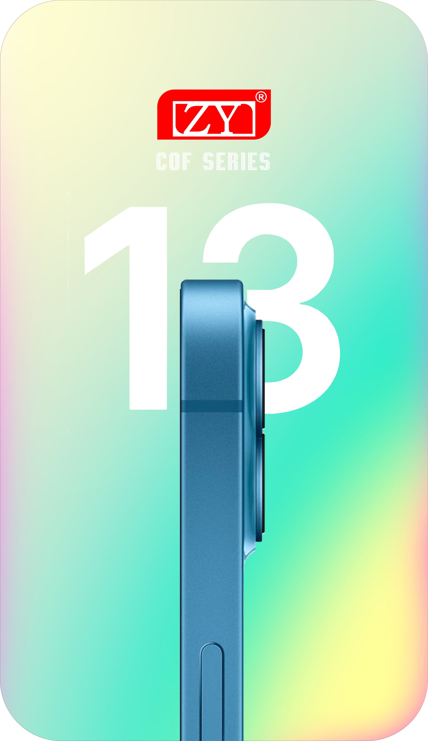 ZY berøringsskjerm for Apple iPhone 13, med ramme, In-Cell IC Movable LCD-versjon, svart