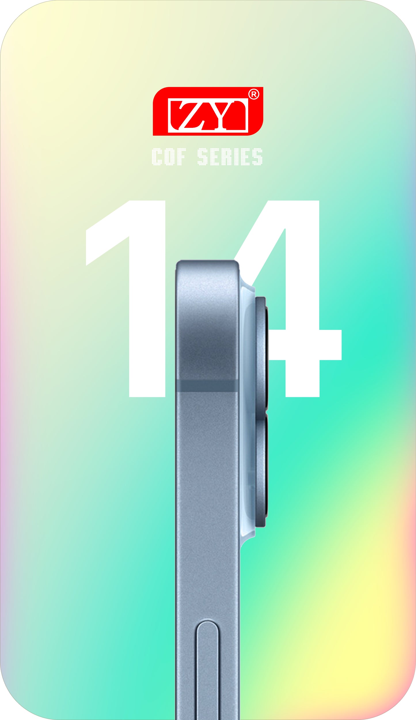 ZY berøringsskjerm for Apple iPhone 14, med ramme, In-Cell IC Movable LCD-versjon, svart