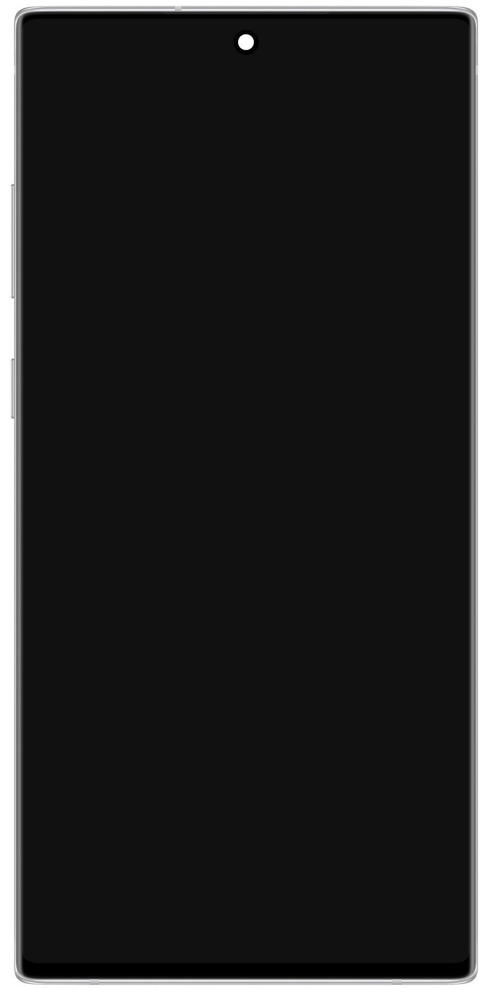 Berøringsskjerm Samsung Galaxy Note 10+ 5G N976 / Note 10+ N975, med ramme, hvit, servicepakke GH82-20838B