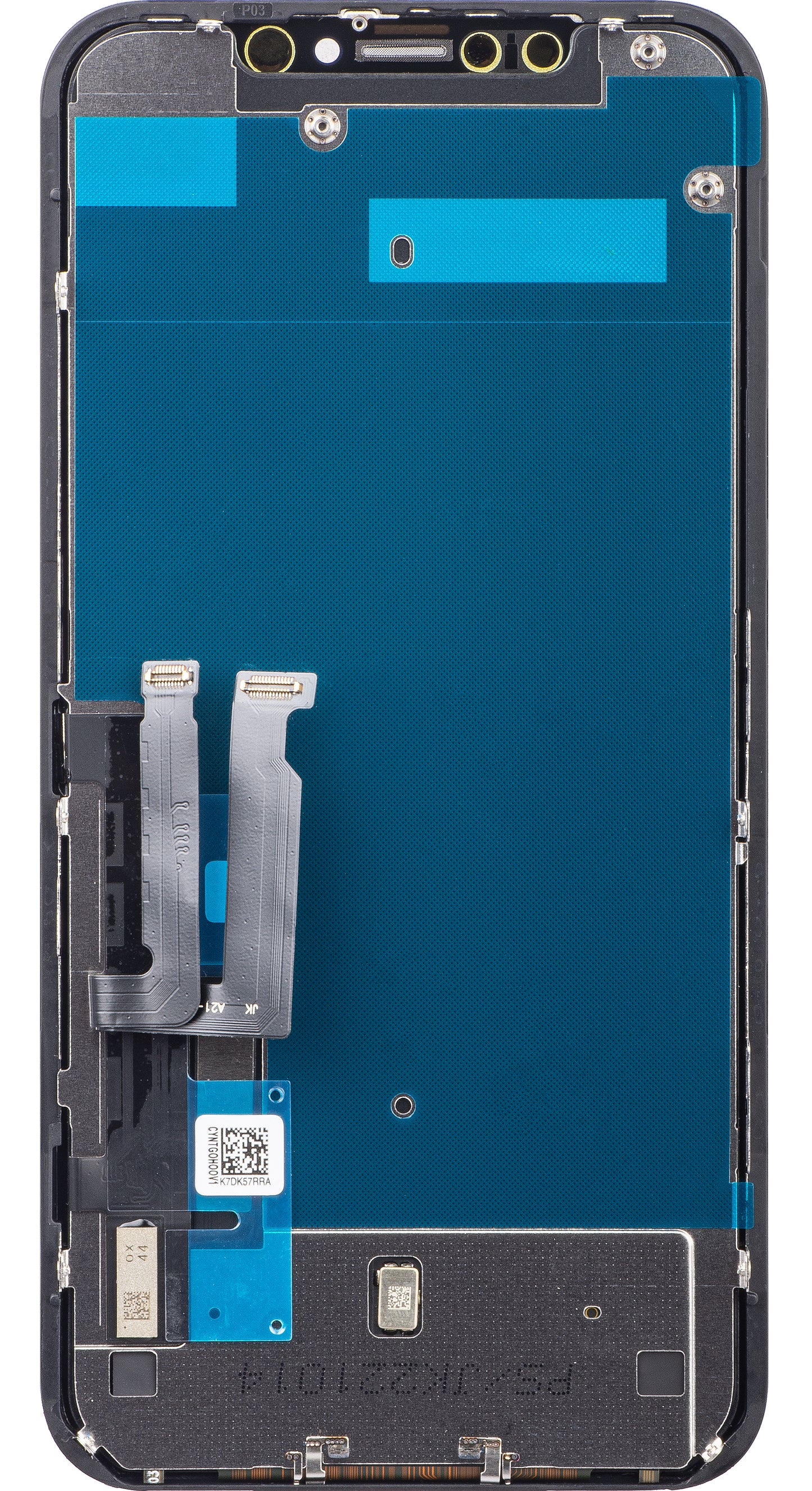 JK berøringsskjerm for Apple iPhone XR, med ramme, In-Cell LCD-versjon, svart