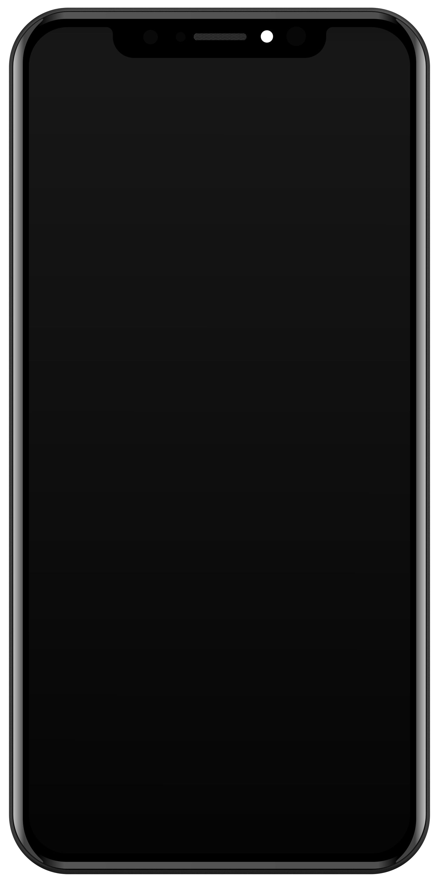 JK berøringsskjerm for Apple iPhone XS, med ramme, In-Cell LCD-versjon, svart