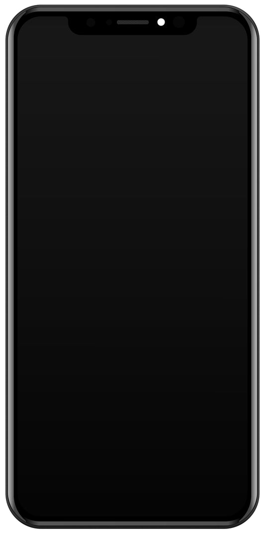 JK berøringsskjerm for Apple iPhone XS, med ramme, In-Cell LCD-versjon, svart