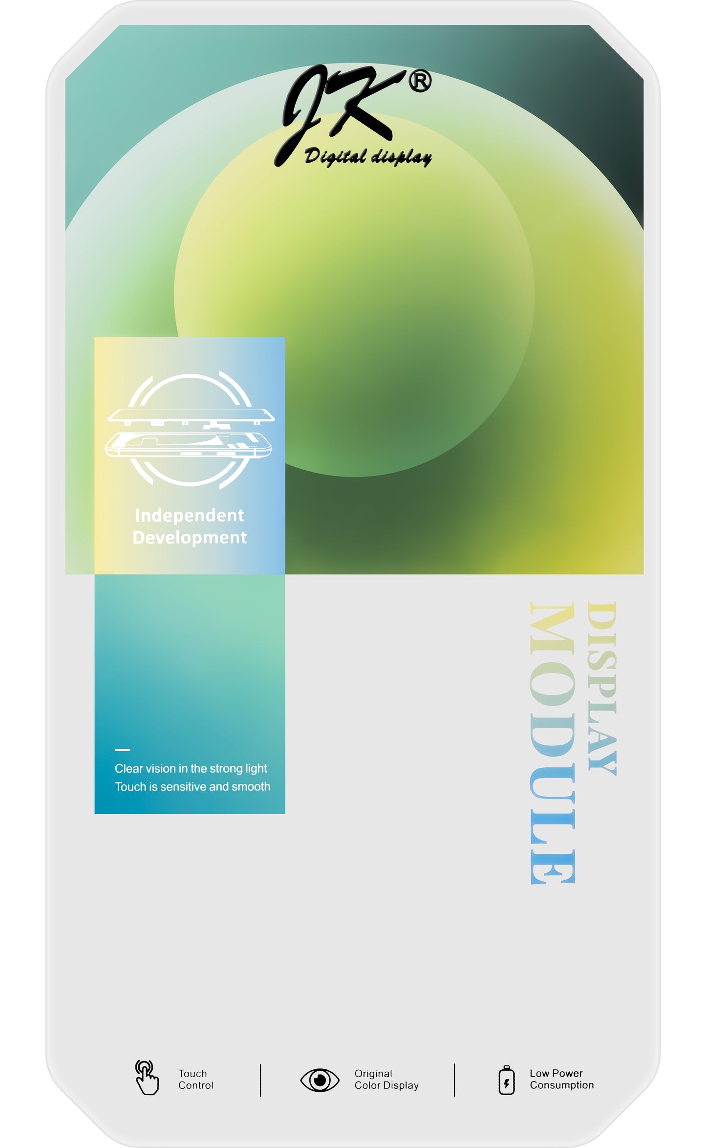 JK berøringsskjerm for Apple iPhone X, med ramme, In-Cell LCD-versjon, svart