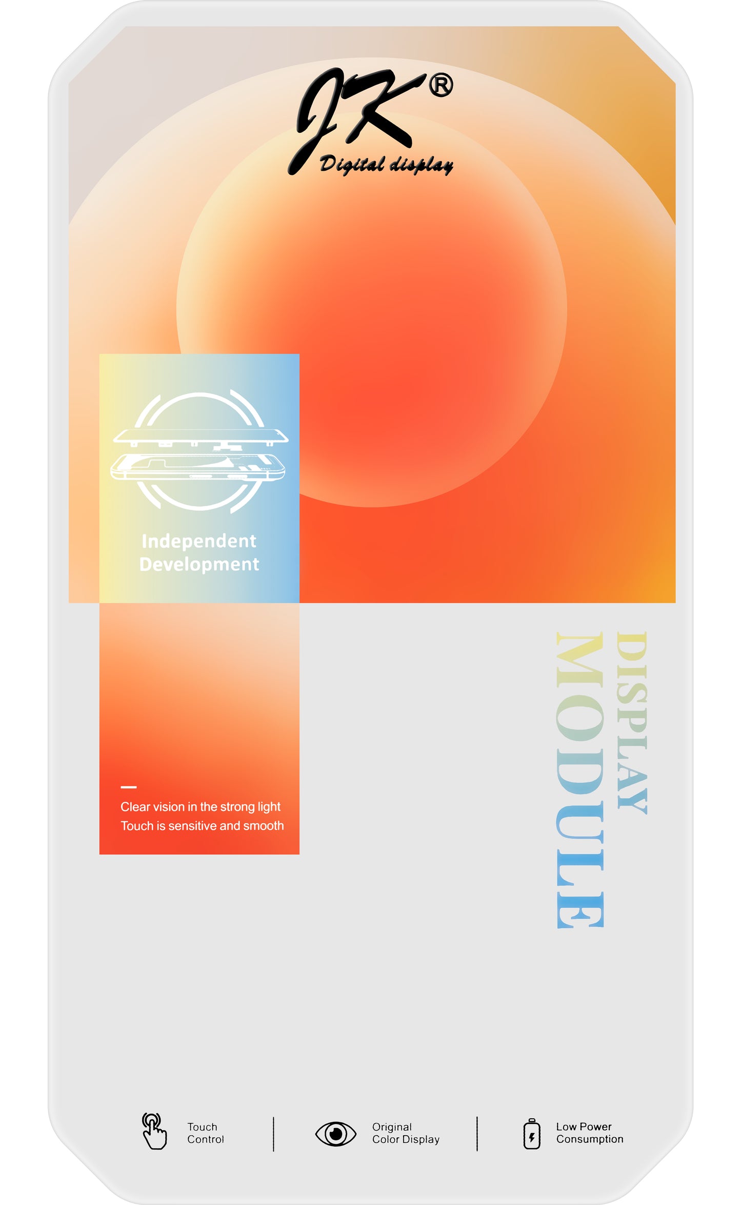 JK berøringsskjerm for Apple iPhone 11 Pro Max, med ramme, In-Cell LCD-versjon, svart