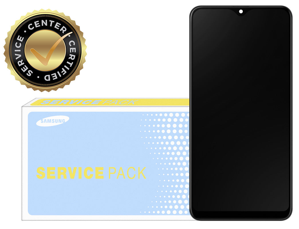 Samsung Galaxy Galaxy A20e A202 Berøringsskjerm med ramme, svart, servicepakke GH82-20186A