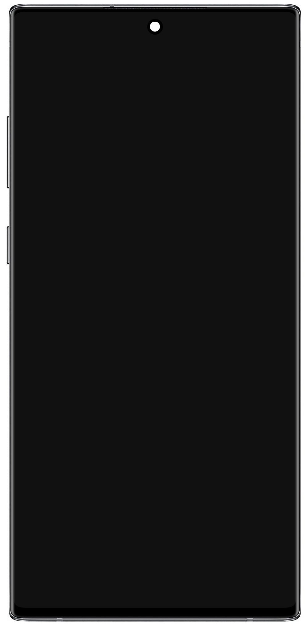 Berøringsskjerm Samsung Galaxy Note 10+ 5G N976 / Note 10+ N975, med ramme, svart (Aura Black), servicepakke GH82-20838A