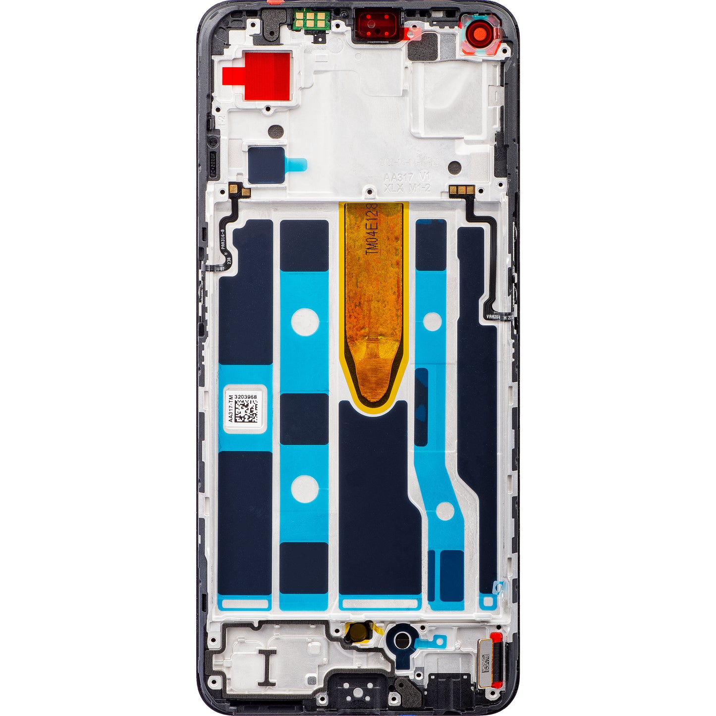 Skjerm med berøringsskjerm Oppo Find X5 Lite / Reno7 5G, med ramme, svart, Service Pack 4130040