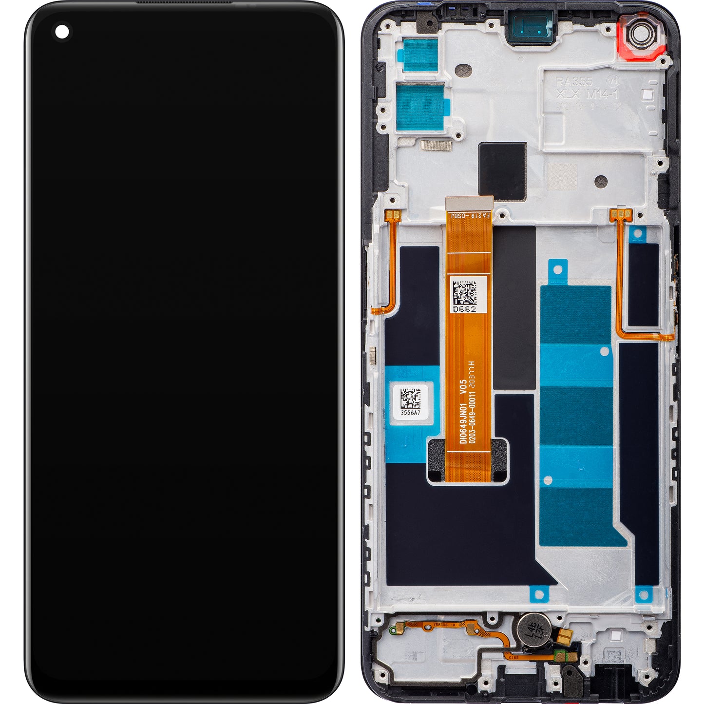 Berøringsskjerm Realme 7 5G, med ramme, svart, Servicepakke 4904747