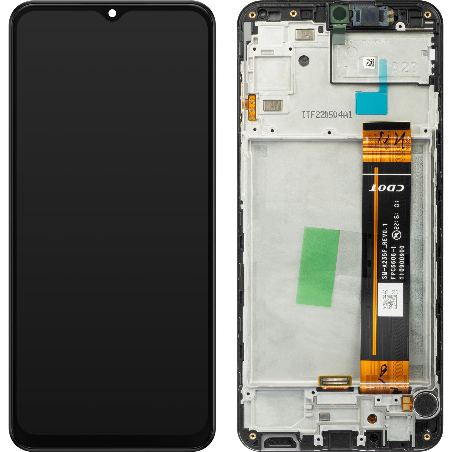 Samsung Galaxy Galaxy A23 A235 berøringsskjerm med ramme, svart, servicepakke GH82-28563A