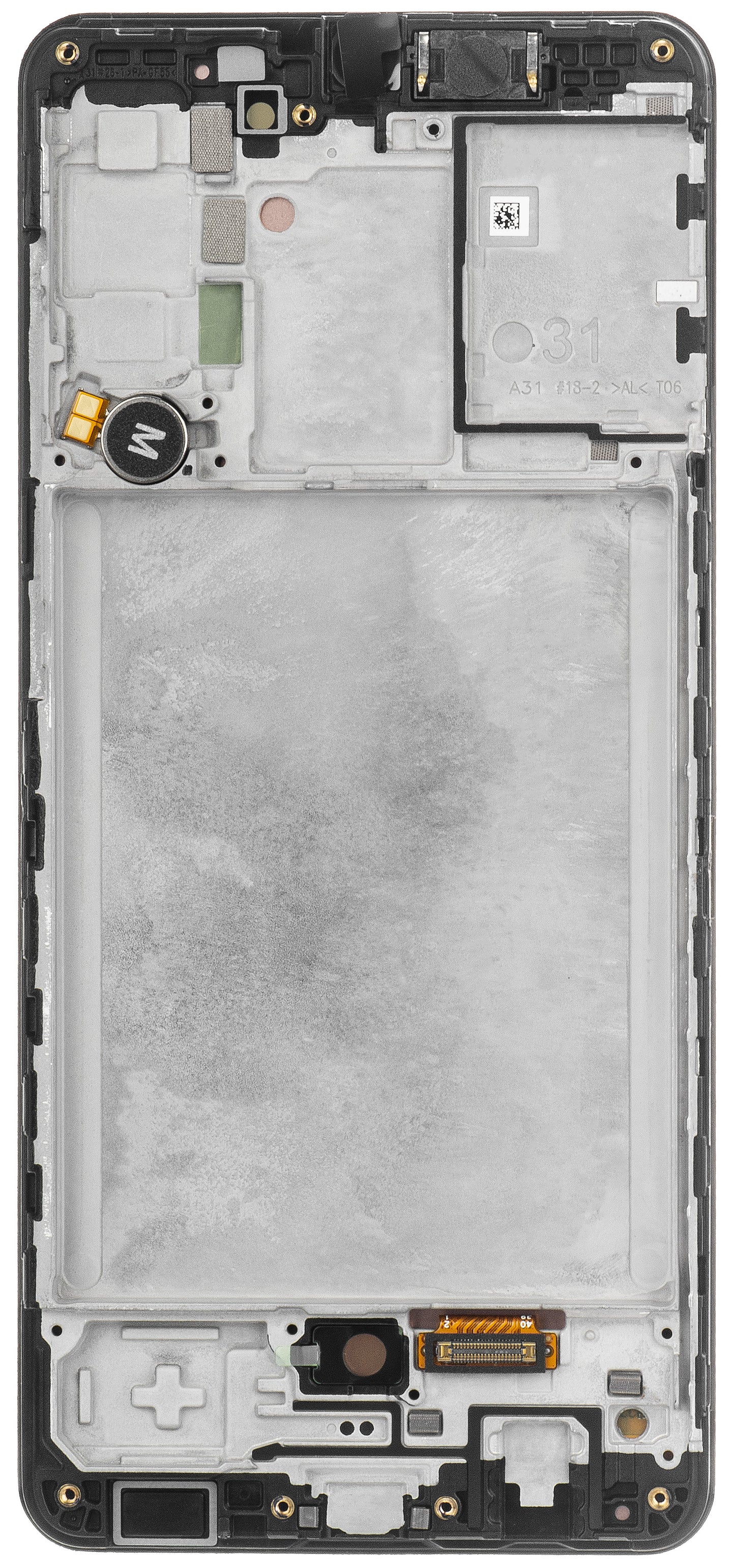 Berøringsskjerm Samsung Galaxy A31 A315, med ramme, svart, servicepakke GH82-2276761A