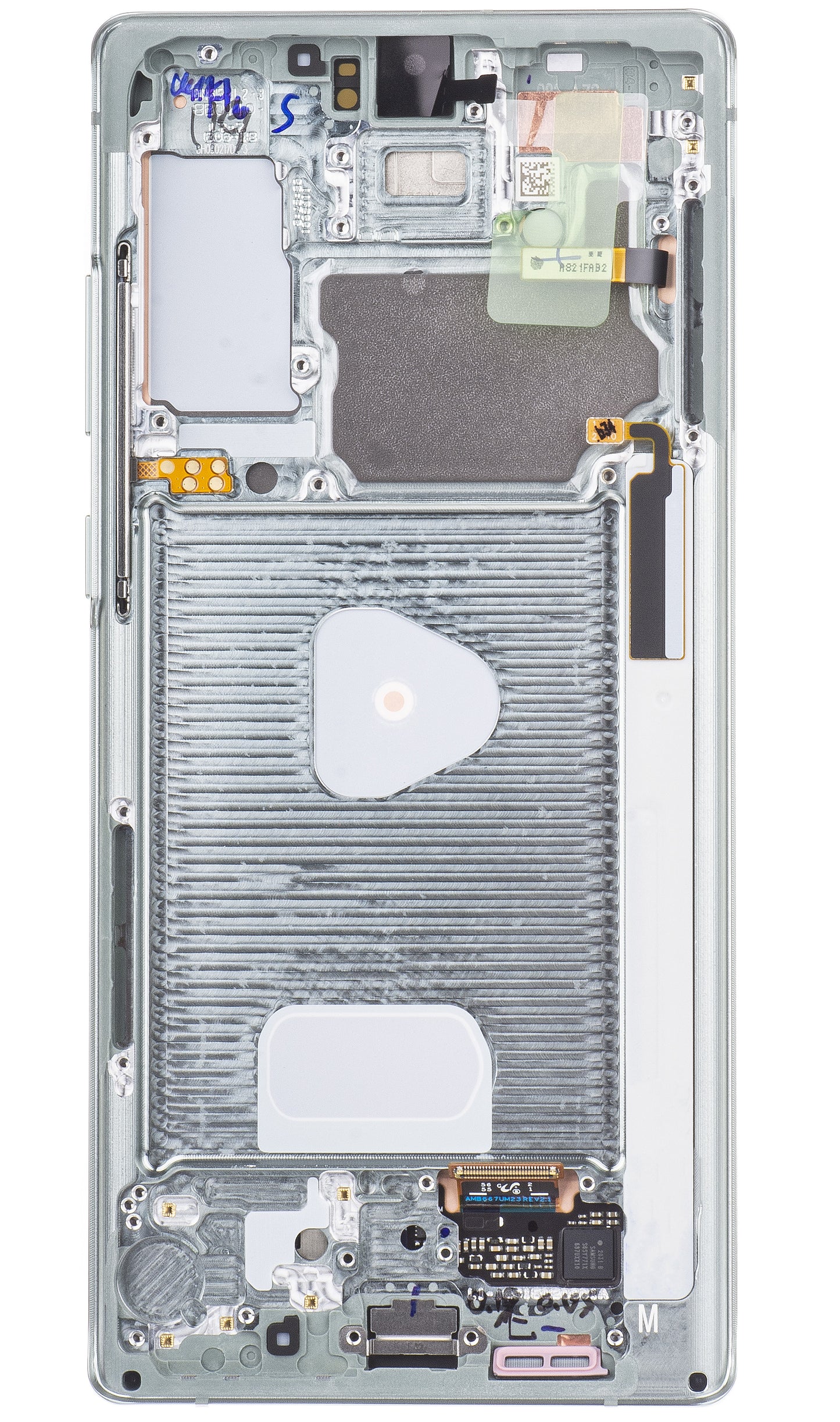 Berøringsskjerm Samsung Galaxy Note 20 5G N981 / Note 20 N980, med ramme, grønn, servicepakke GH82-23495C