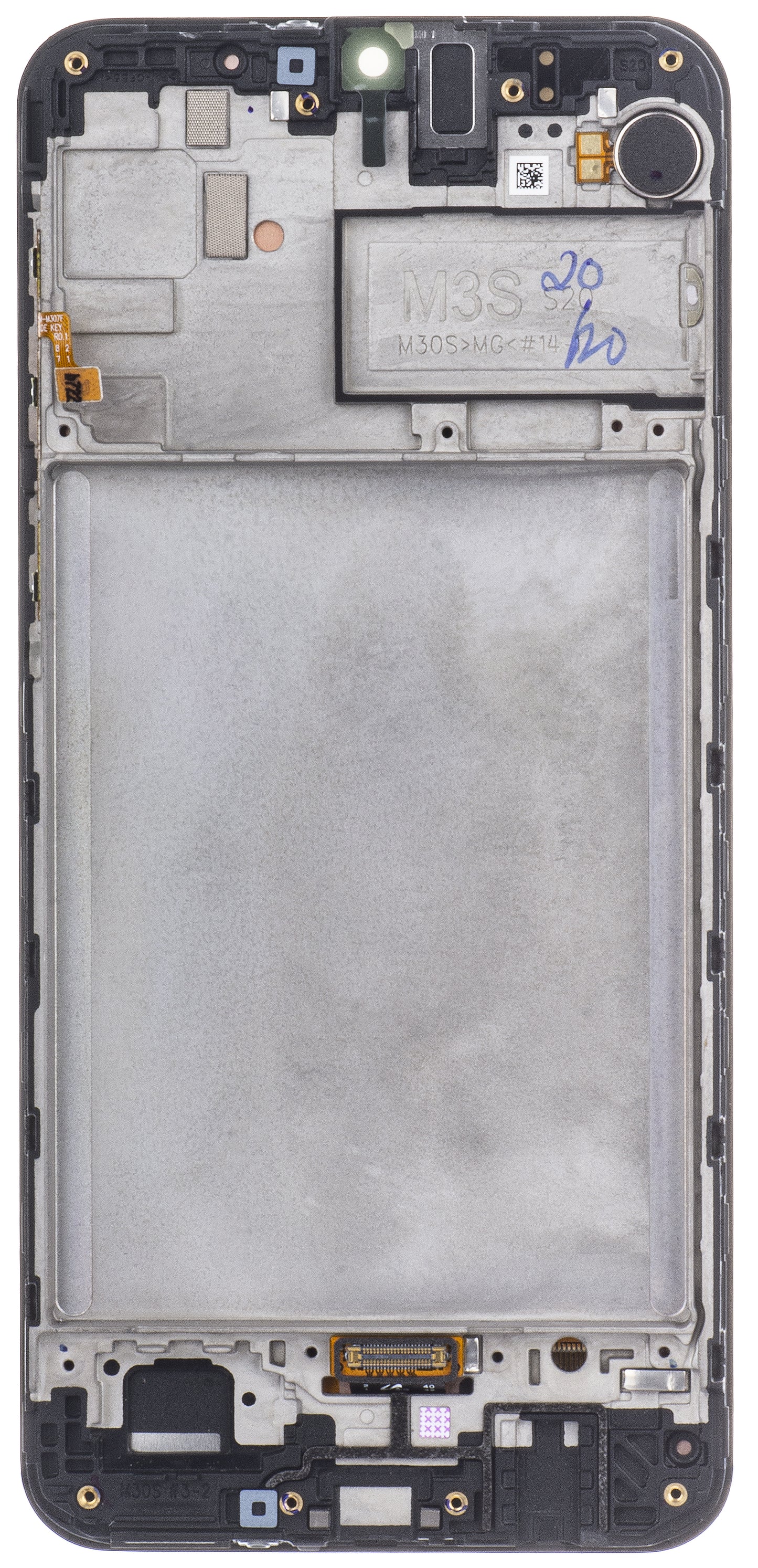Samsung Galaxy Galaxy M21 M215 / M30s M307 berøringsskjerm med ramme, svart, servicepakke GH82-2121265A