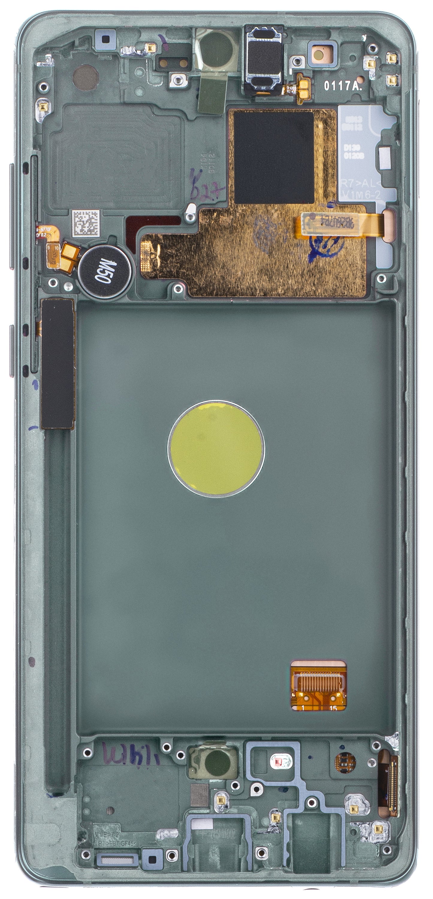 Berøringsskjerm Samsung Galaxy Note10 Lite N770, med ramme, sølv, servicepakke GH82-2202055B